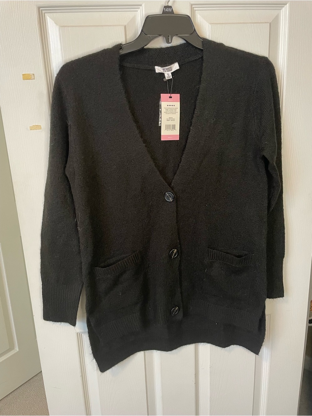 Black Women's Button-Front V-Neck Cardigan Sweater Bb Dakota Steve Madden